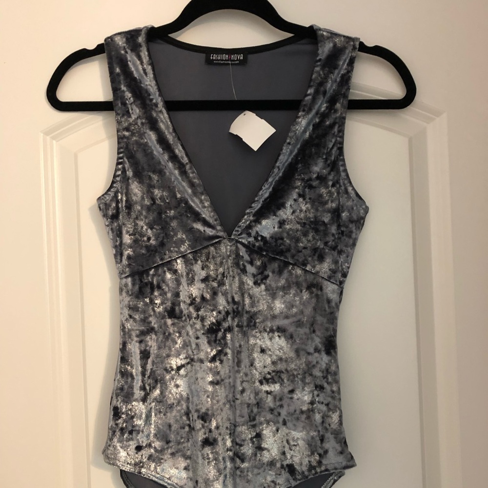 Silver bodysuit